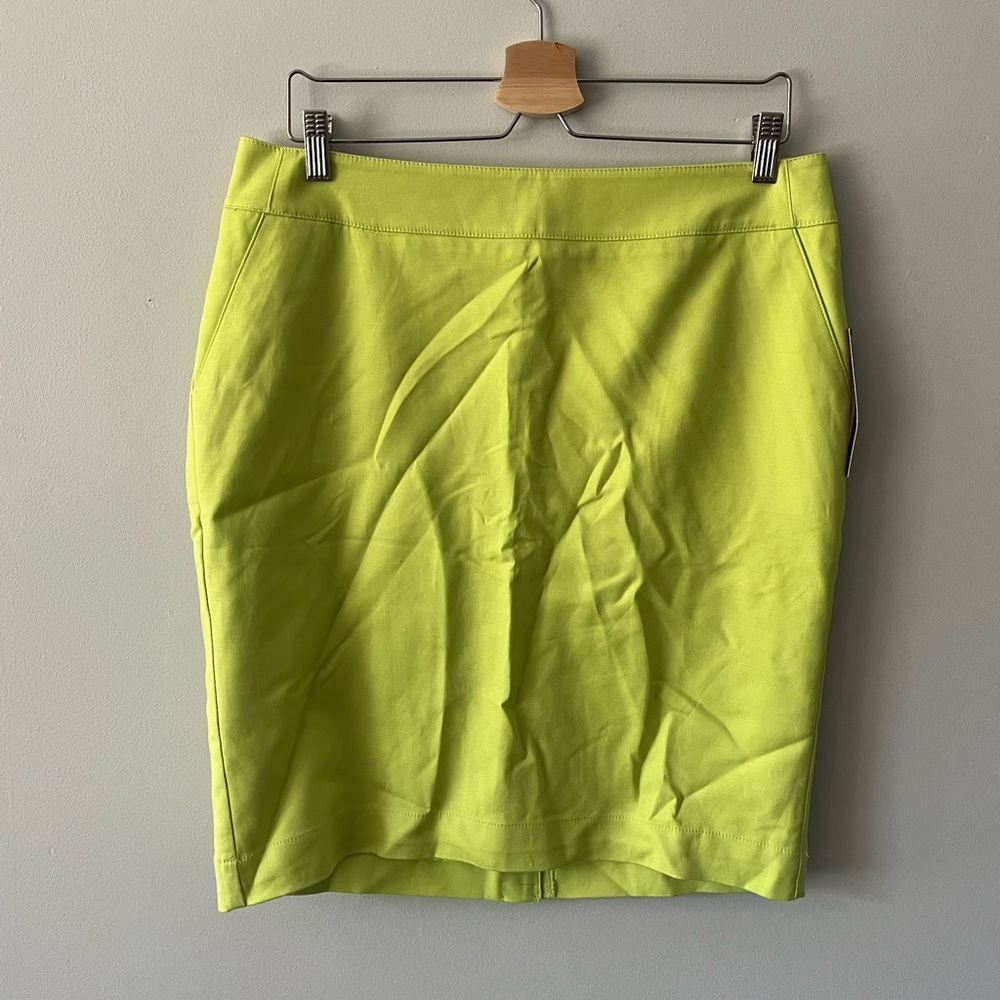 Neon green pencil skirt size 10